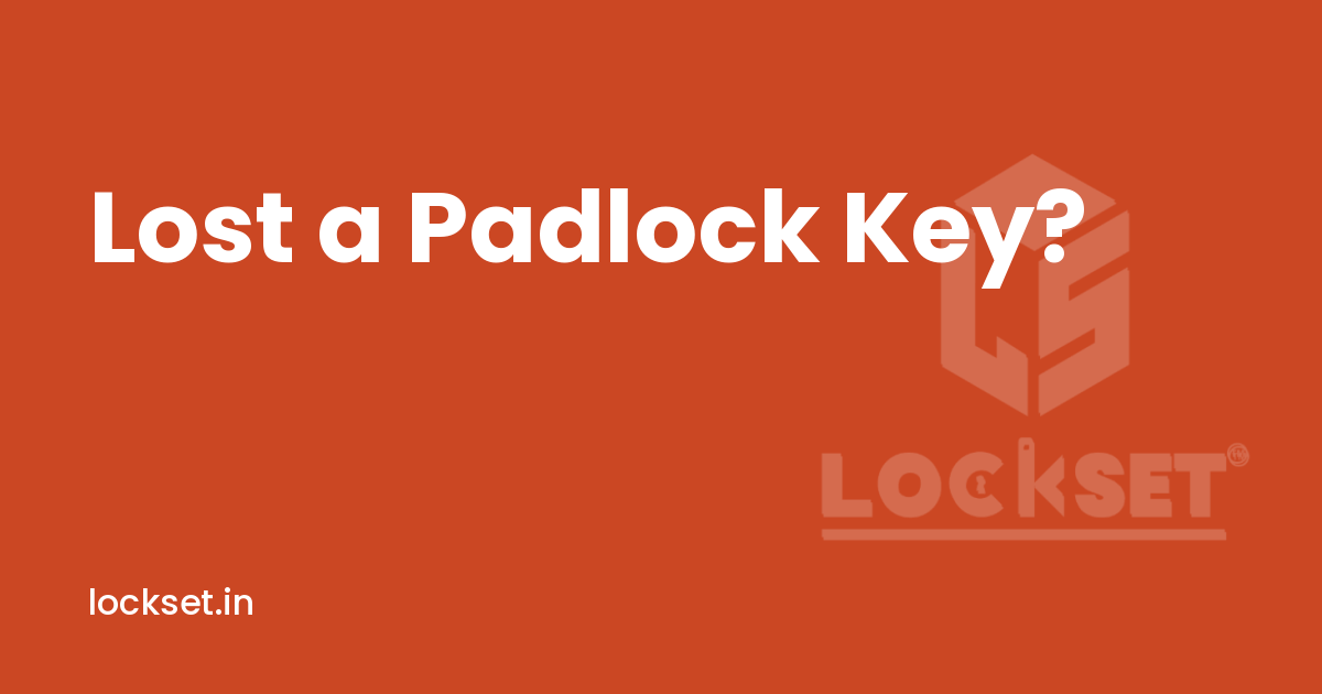 Padlock with three spare keys laid out on a table
